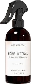 Home Ritual Active Odor Eliminator Spray - Furniture Deodorizer Spray & Bathroom Odor Eliminator for Home - Essential Oil Air Freshener - 4oz, Lavender Fields