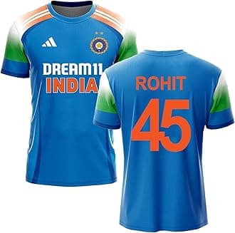 GenericNew Indian OODI GEN Cricket Rohit Jersey 2025/26 for (Kids & Mens) Home Blue