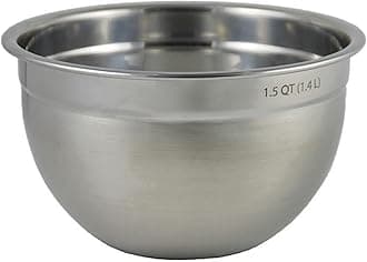 Tovolo Stainless Steel Mixing Bowls, 1.5 Qt - Metal Nesting Mixing Bowl with Rounded Lip for Easy Pour & Minimal Mess - Large & Small Dishwasher Safe Kitchen Supplies for Prep & Cooking (Pack of 8)