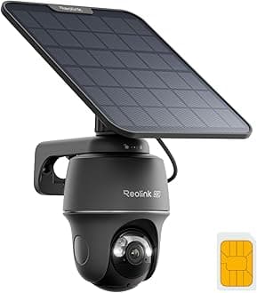 4K 4G Cellular Security Camera Wireless Outdoor, No WiFi 360 PT with 360 Auto Tracking, Smart AI Detection, Color Night Vision, max. 512G Local Storage, SIM Card Included, Go PT Ultra-Grey+SP2