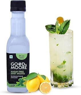 GOOD&MOORE Mint Mojito Syrup 750ml | Concentrated Premium Mixer for Cocktails, Mocktails, Sodas, Ice Teas, Beverages & Juices | Ready to Mix, Refreshing & Flavorful