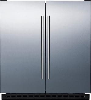 FFRF3075WCSS 30" Side-by-Side Compact Refrigerator and Freezer with 5.4 cu. ft. Capacity LED Lighting Frost Free Operation High Temperature and Open Door Alarm in Stainless Steel Exterior