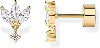 14K Gold Plated Sentimental Dangle Flat Back Earrings for Women | Helix and Cartilage Pearl Cluster Triangle Lotus Pear Marquise Cubic Zirconia Screw Back Earring Pair