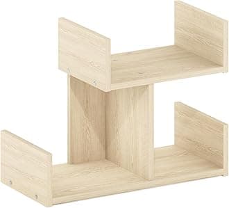 Furinno Desktop Storage Organizer, Engineered Wood, Bauhaus Oak, 3 compartments