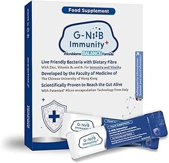 Immunity+ (SIM01) | Digestive Probiotics and Prebiotics with Zinc, Vitamin B6 and B1 for Immunity and Energy | 7 sachets