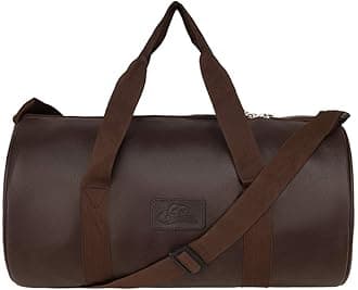 Vegan Leather 24 Cms Duffle/Shoulder/Gym Bag for Men & Women Brown Travel Friendly Bag Gifts for Men