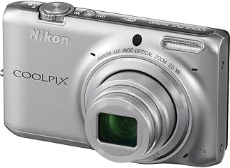 Nikon Coolpix S6500 Wi-Fi Digital Camera with 12x Zoom (Silver)