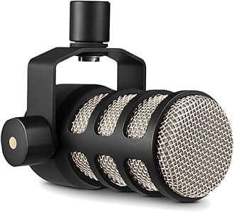 RØDE PodMic Cardioid Dynamic Broadcast Microphone with Integrated Swing Mount for Podcasting, Streaming, Gaming, and Voice Recording, Black