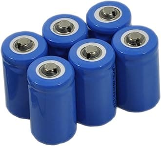 6X 14250 LS14250 CR14250 1/2 AA Battery top Button Rechargeable 3.7V Li-ion for LED Flashlight Torch Headlamp Instrument and Equipment Tools 280mah s1a