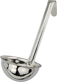 One Piece Stainless Steel Ladle, 6 Ounce, 6"