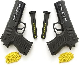 IK- (Set of 2) Toy Mouser Gun | 100+ Free BB Bullets | Best Mouser Air Pistol | Unique Mouser Revolver Gun | Mouser Toy Gun | Air Soft Gun, Mouser Toy Gun with 100+ BB Bullets