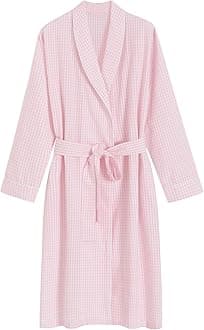 Latuza Women's Seersucker Robe Cotton Bathrobe with Pockets