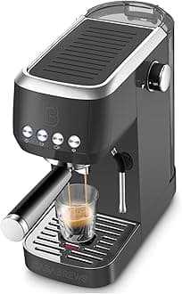 3700 Essential Espresso Machine 20 Bar, Professional Espresso Coffee Machine with Steam Milk Frother, Coffee Maker Cappuccino Latte Machine with 43.9oz Removable Water Tank, Black