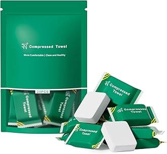 Disposable Towel Compressed Towel, Disposable Face Compressed Towels Large Size Coin Tissue Portable Washcloth Reusable for Travel Camping Hiking Outdoor Sports Beauty Salon SPA 20 Pcs