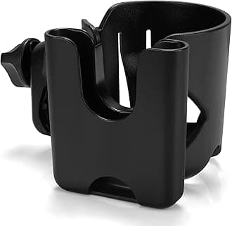 Accmor Universal Cup Holder, Stroller Cup Holder with Phone Holder, 360° Rotatable Large Caliber Designed Bottle Holder for Stroller, Bike, Wheelchair, Walker, Scooter