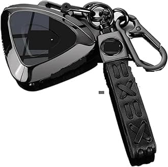 Car Key case Fit for Lotus Eletre Emeya Suede Evija Zinc Alloy Car Key Case Cover Bag Shell Keychain Holder Fob Interior Accessories Car Key Fob Cover(A4 Black)