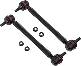 Adjustable Front Stabilizer Sway Bar End Links Kits 225MM-265MM (Overall Length Bolt to Bolt), Ball Joint Stud Size 10mm, Aluminum Sway Bar