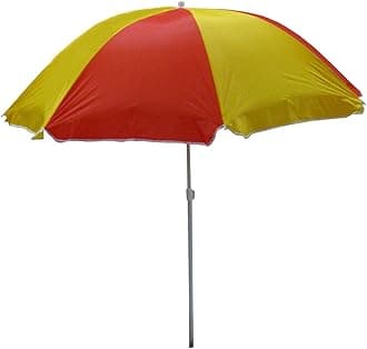 Unibos Garden Beach Patio Camping Picnic Tilting Tilt Multi Coloured Umbrella Parasol Sun Shade Protection UPF40