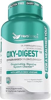 Oxy-Digest Colon Cleanse and Detox Digestive System Formula with Apple Cider Vinegar,90 Vegan Pills Capsules for Women and Men