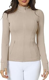 QUEENIEKE Women Athletic Jackets Cottony-Soft Full Zip Slim Fit Workout Running Jacket with Pockets 210503