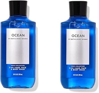 Bath and Body Works For Men 3-in-1 Hair, Face & Body Wash - Value Pack Lot of 2 - Full Size (Ocean)
