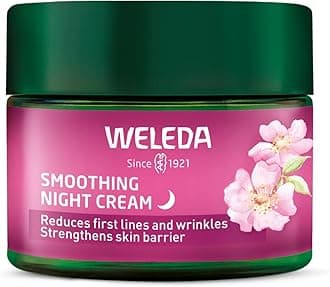 Smoothing Night Face Cream with Wild Rose & White Tea, Moisturising Cream for Women & Men, Reduces Wrinkles, Age Protect Complex, Vegan, 40ml
