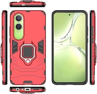 Compatible with Oppo K12x 5G Case Cover,Magnetic Car Mount Bracket Shell Compatible with OnePlus Nord CE4 Lite 5G CPH2621 Case Red