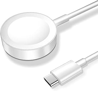 𝟐𝟎𝟐𝟒 𝐔𝐩𝐠𝐫𝐚𝐝𝐞𝐝 Magnetic Charging Cable for Apple Watch Charger,[USB C Port] Wireless Charger Cables Compatible with iWatch Series Ultra2/Ultra/8/7/6/SE/SE2/5/4/3/2[3.3FT/1M],White