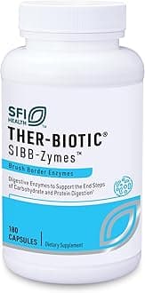 - SFI Health Klaire Labs Sibb-Zymes Brush Border Digestive Enzymes for Digestion - Peptidase/Protease Enzymes Complex - Supports Optimal Carb & Protein Digestion - Gluten Free (180 Capsules)