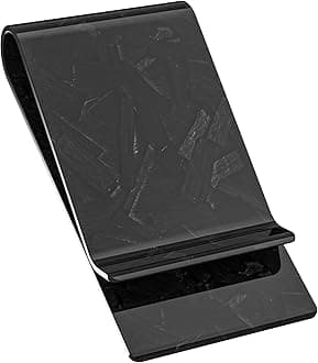 Travelambo Carbon Fiber Money Clip Front Pocket Wallet Minimalist Wallet Slim Wallet Credit Business Card Holder (Glossy Forged)