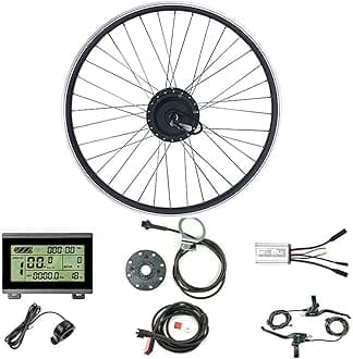 Waterproof 36V/48V 250W Ebike Conversion Kit for Electric Bike 16"/20"/24"/26"/27.5"/28"/29"/700C Fron Wheel Electric Bicycle Hub Motor Kit with Mountain Bike Rim,48V-16in