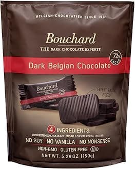 Premium Belgian Dark Chocolate with 72% Cacao (5.29 OZ / 150g)