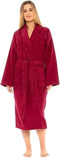 Red Towelling bath robes for women