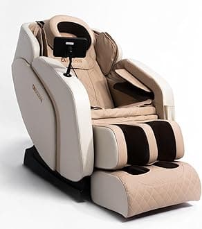 JC BUCKMAN IndulgeUs Full Body Massage Chair with 6 Auto Programs, full body airbags, 2 levels of Zero Gravity, Hip & Seat Massage and Bluetooth speakers with 2 Years Warranty (Beige)