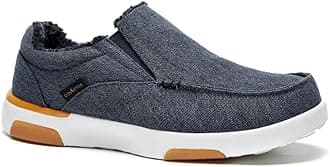 OrthoComfoot Men's Orthopedic Comfortable Slip-On Shoes with Arch Support, Orthotic Loafers for Plantar Fasciitis, Canvas Leisure Vintage Flat Walking Shoes for Foot and Heel Pain Relief