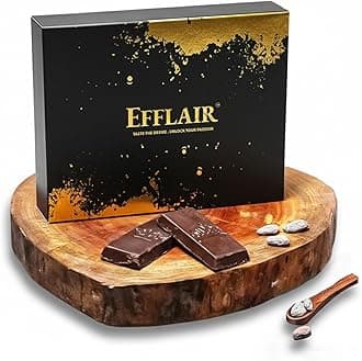 Efflair Premium Dark Chocolate for Men & Women | Mood Uplifting Indulgence with Natural Herbs | Romantic Gift | Gluten-Free & Vegan | 6x20g