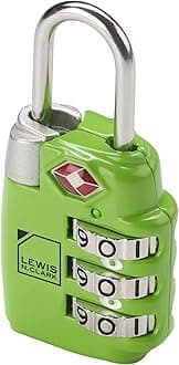 Travel Sentry TSA-Approved Luggage Lock, Large 3 Dial Combination with Easy Read Dials - Green