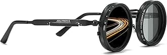 - JOLLYNOVA Adjustable Tint Sunglasses, 1-9 Gears Nightshift Glasses Retro Round Polarized Dimming Glasses ND Filter Lenses