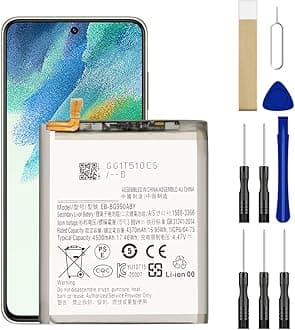 WUHAO for Samsung Galaxy S21 FE 5G Battery EB-BG990ABY Replacement Battery Upgraded for Galaxy S21 FE 5G SM-G990U SM-G990U1 M-G990U1/DS with Adhesive Tape Tool Repair Kit