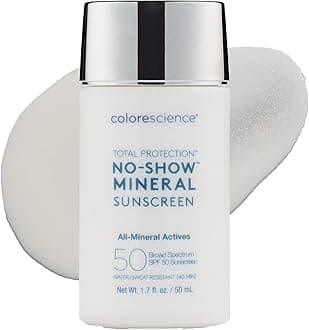 Colorescience Total Protection No-Show Mineral Sunscreen SPF 50, 1.7oz, 100% Invisible all-mineral sunscreen for all skin tones & types