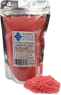 Baking Beauty and Beyond Premium Candy Floss Sugar 100g - Strawberry-Cheesecake Flavour