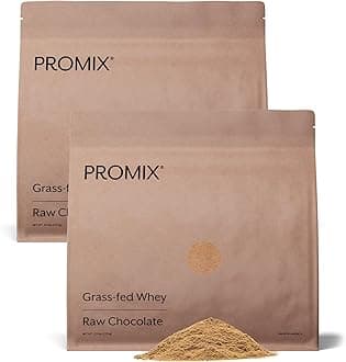 ProMix Nutrition Whey Protein Powder, Raw Chocolate - Grass-Fed - ­Post Workout Fitness & Nutrition Shakes, Smoothies, Baking & Cooking Recipes - Gluten-Free & Keto-Friendly - 5 Pound (Pack of 2)