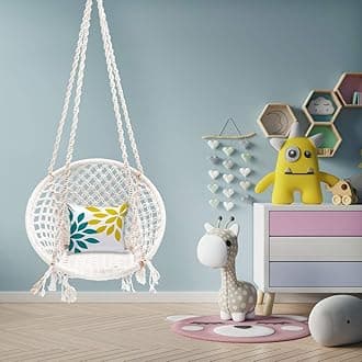 Home Swing for Adults, Kids, Living Room, Balcony, Hanging Jhula for Kids with Free Hanging Accessories