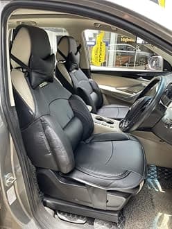 ROGER GEENEO Comfort Lumbar Cushion Black (2 Piece) Multi Support, Synthetic Leather.