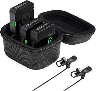 RØDE Wireless PRO Compact Wireless Microphone System with Timecode, 32-bit Float On-board Recording, 2 Lavalier Microphones and Smart Charge Case for Filmmaking and Content Creation
