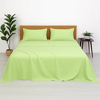 Cottington Lane Bed Sheet - Brushed Microfiber Bedsheets - Flat Bedsheets & Pillowcase - Super Soft Microfiber - Breathable Wrinkle, Fade Resistant & Cooling Sheets - Double - 90x100 Inch_Sage