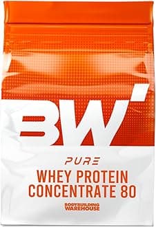 Pure Whey Protein Concentrate 80 - Premium Grass Fed, Low Carb, Low Fat Supplement - 20g Protein Per Scoop - Bodybuilding Warehouse (Millionaires Shortcake, 5kg)