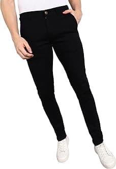 Men's Slim Fit Mid Rise Washed Jeans Stretchable