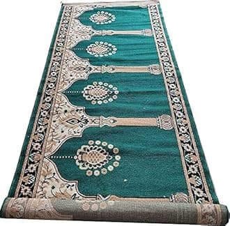 Janamaz Rolls for Masjid (Mosque) Prayer Carpet Any Religious Houses & Gallery Runner Carpet 4 x 88 Feet Color Green