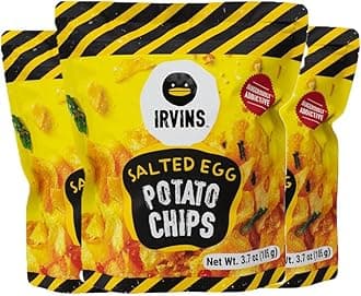 IRVINS Salted Egg Potato Chips Crisps 105g (Pack of 3)